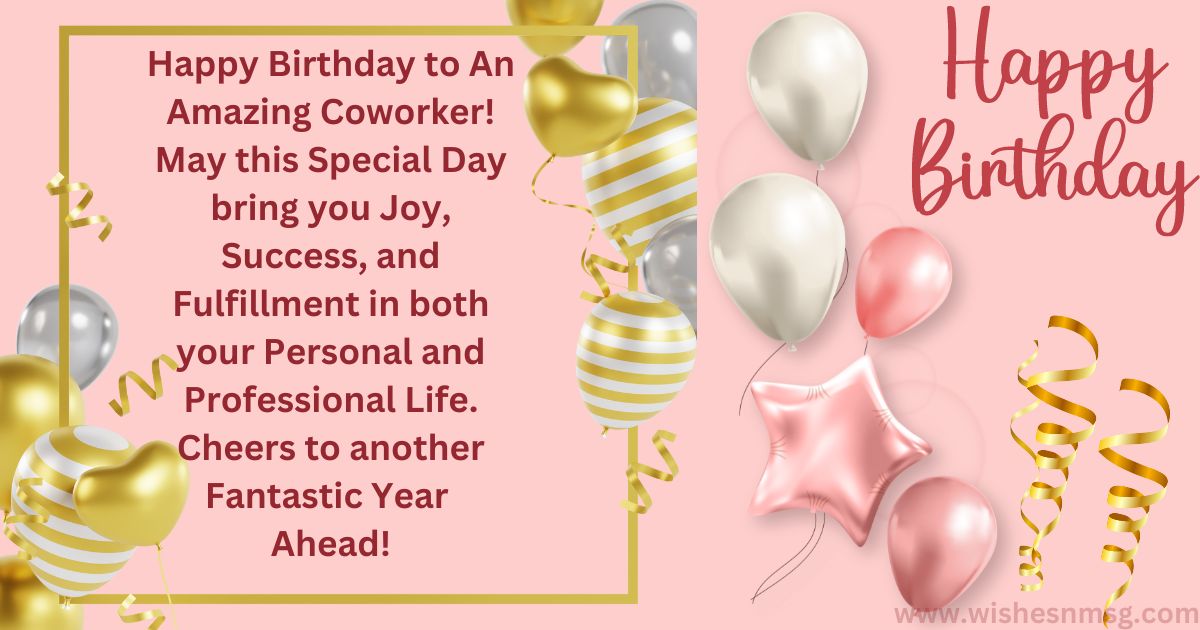 happy birthday message to coworker 